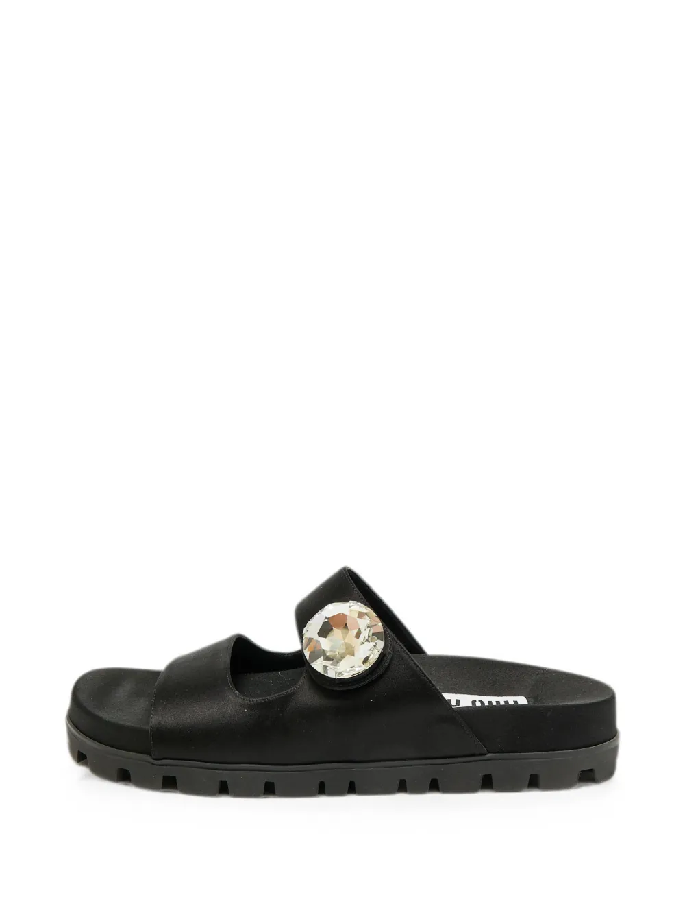 Miu Miu Pre-Owned crystal-embellished sandals - Schwarz
