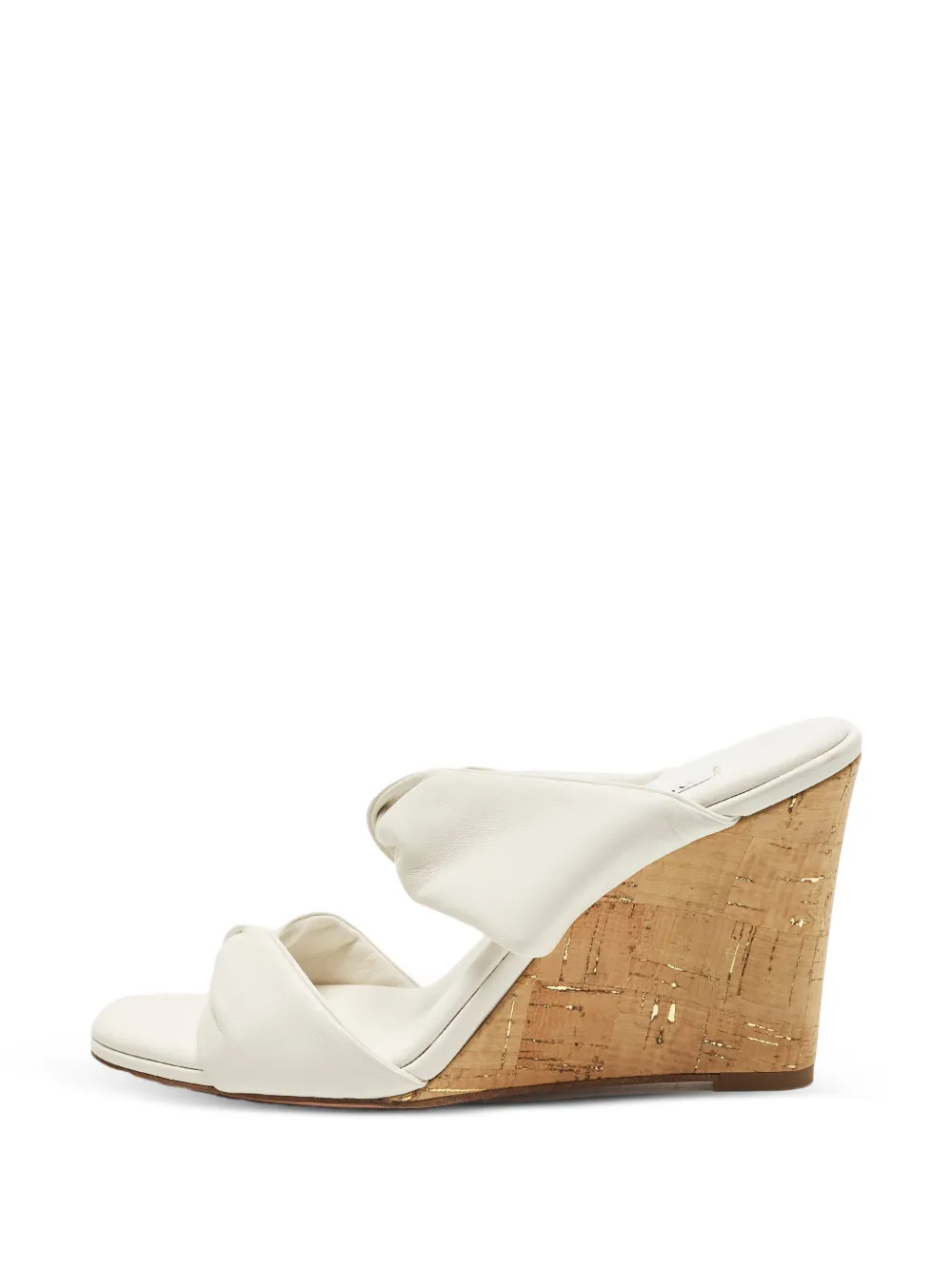 Aquazzura twist-detail wedge sandals - Bianco