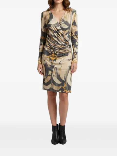 PUCCI Pre-Owned abstract-print silk midi dress
