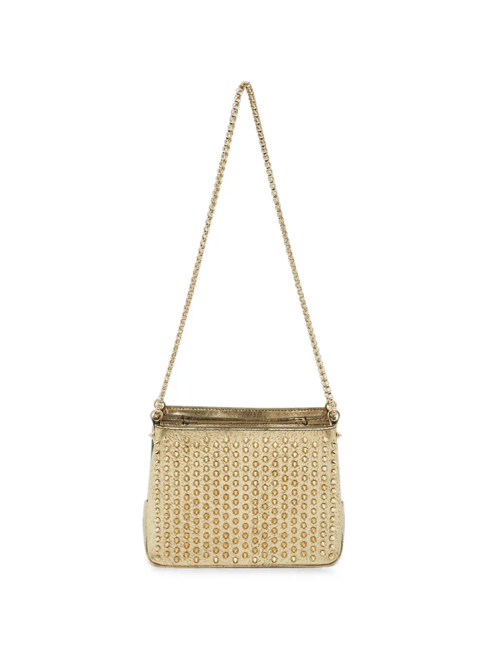 Christian Louboutin Pre-Owned Triloubi stud-detail shoulder bag - Gold