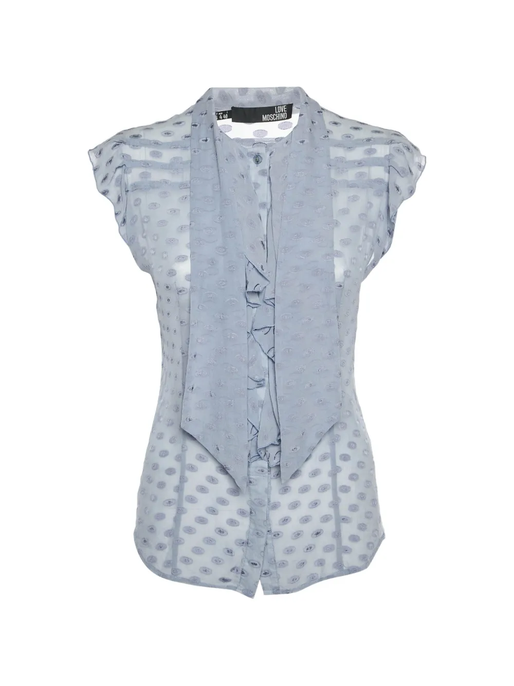 Love Moschino fil coupé frill blouse - Viola