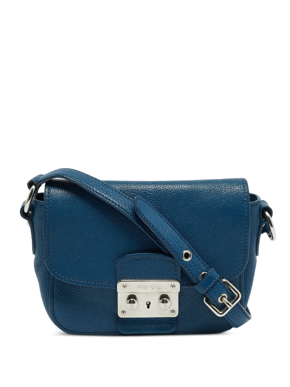 Miu Miu Pre-Owned leather cross body bag - Blu
