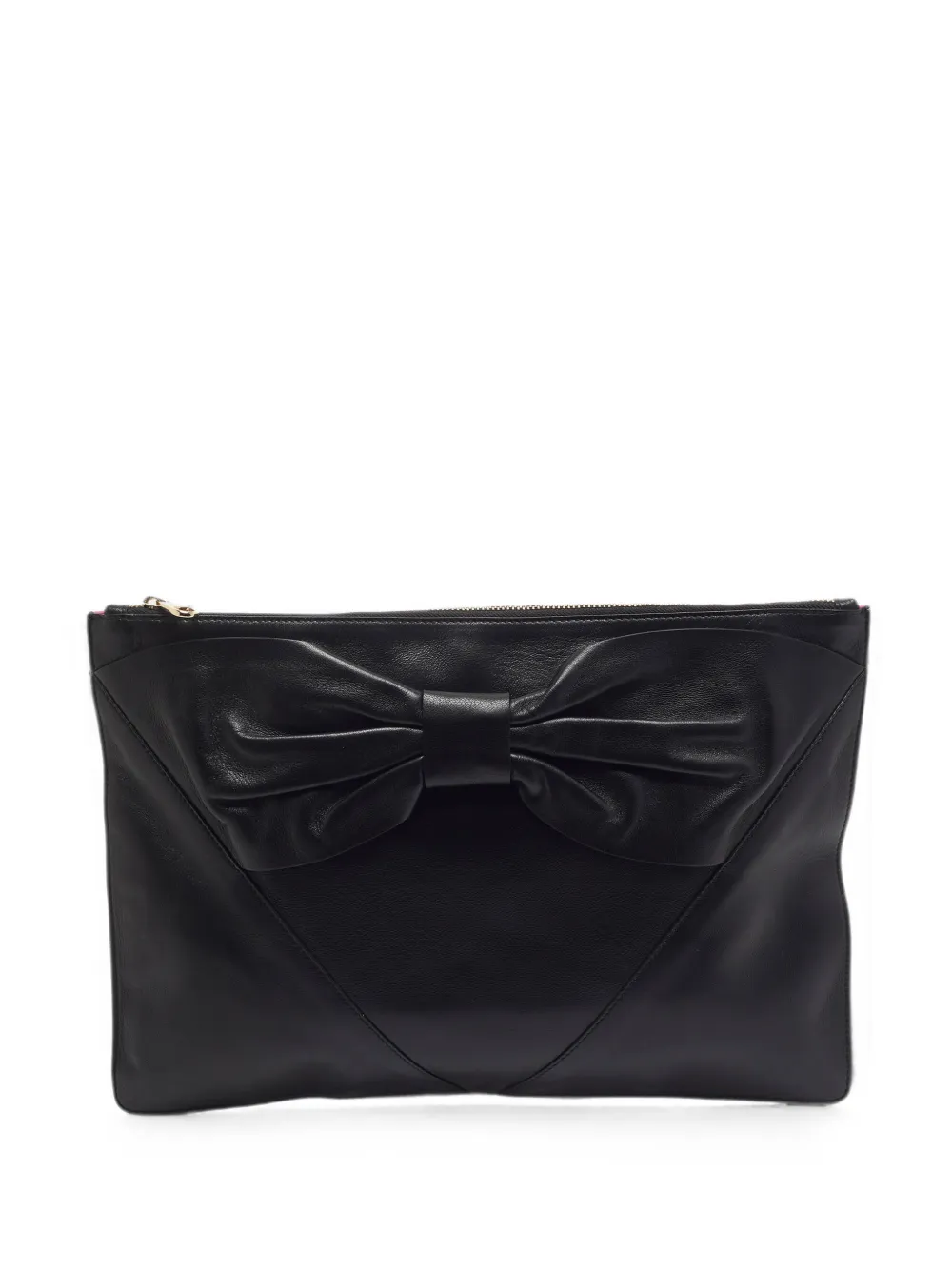 Red Valentino Vintage bow-embellished clutch bag - Nero