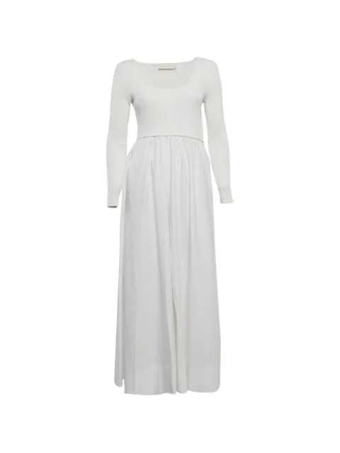 ZIMMERMANN rib-knit poplin midi dress