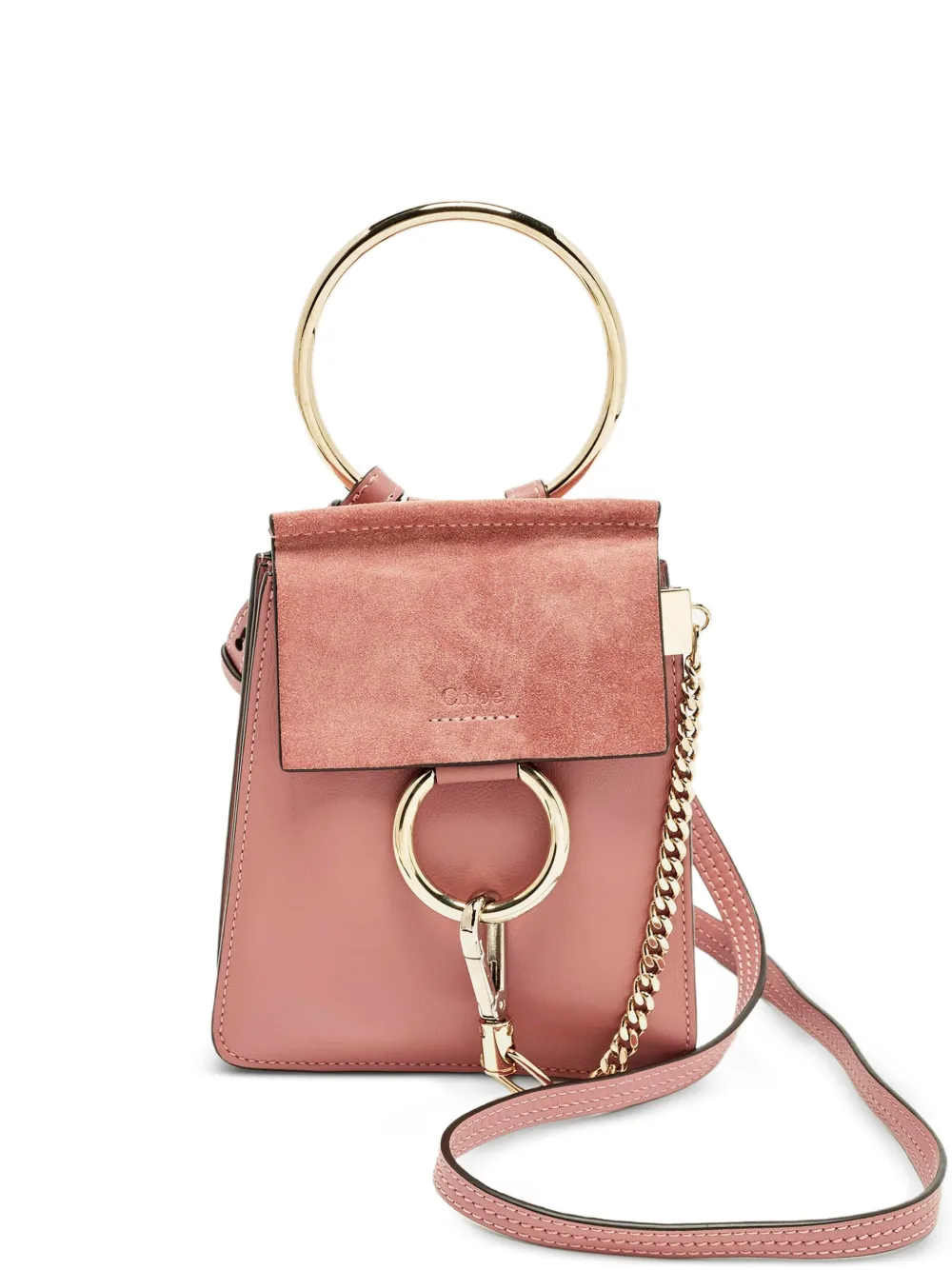 Chloé Pre-Owned Faye ring-handle crossbody bag - Rosa
