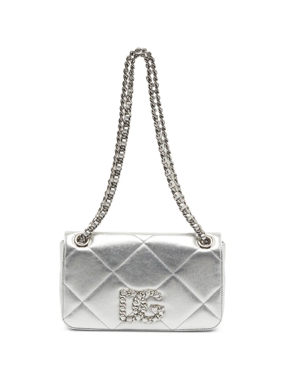 Dolce & Gabbana Pre-Owned DG Logo quilted shoulder bag - Argento