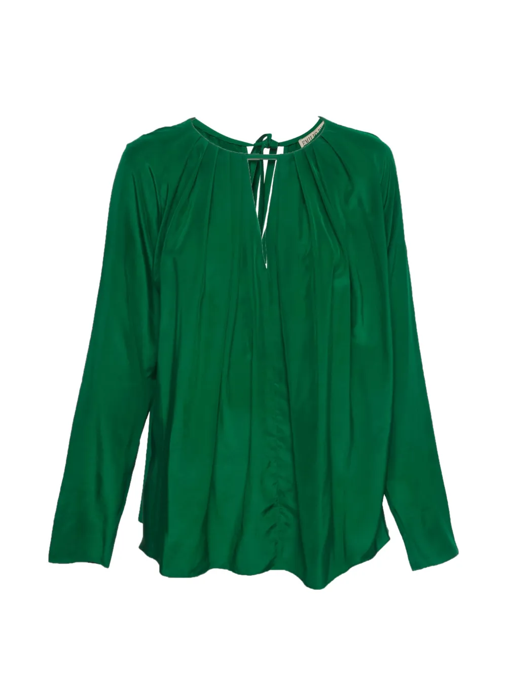 PUCCI Pre-Owned V-neck pleated top - Verde