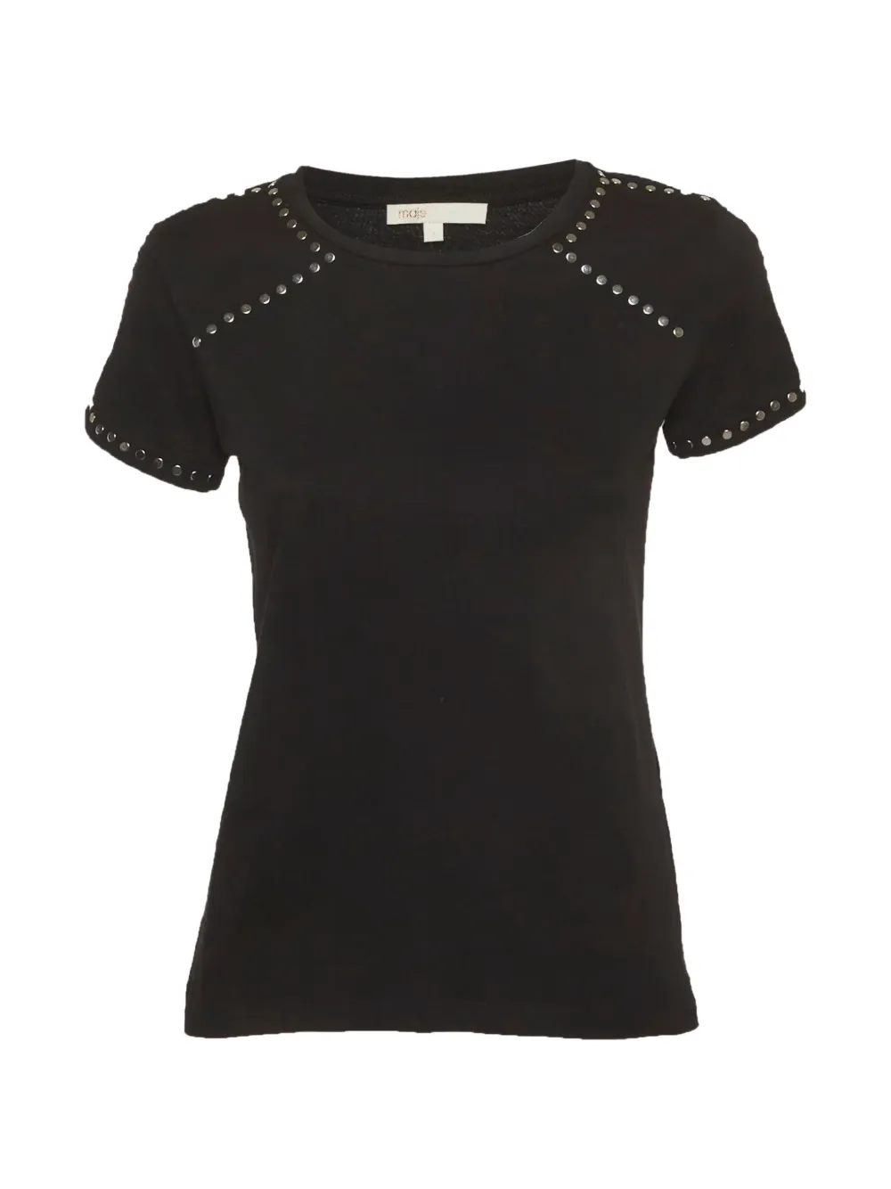 Maje Tity studded T-shirt - Schwarz