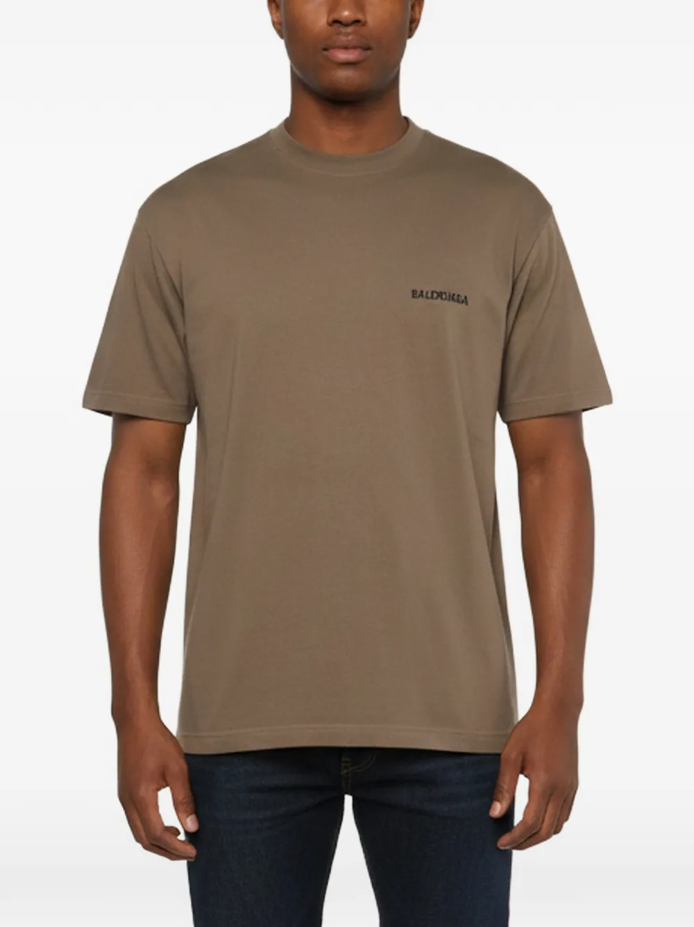 Balenciaga Pre-Owned logo-embroidered short-sleeve T-shirt - Marrone