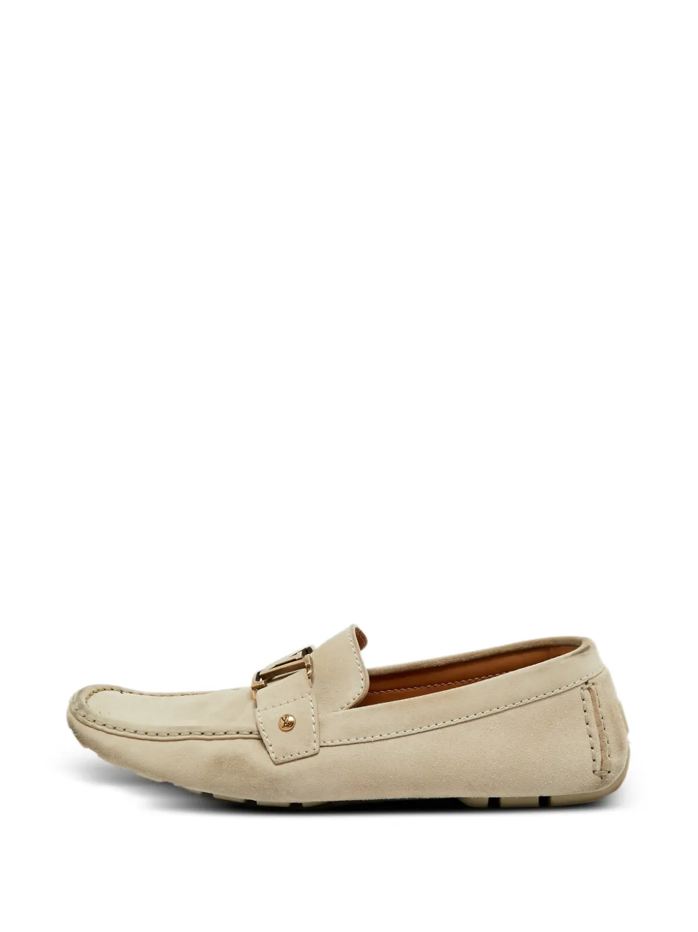 Louis Vuitton Pre-Owned Monte Carlo suede loafers - White