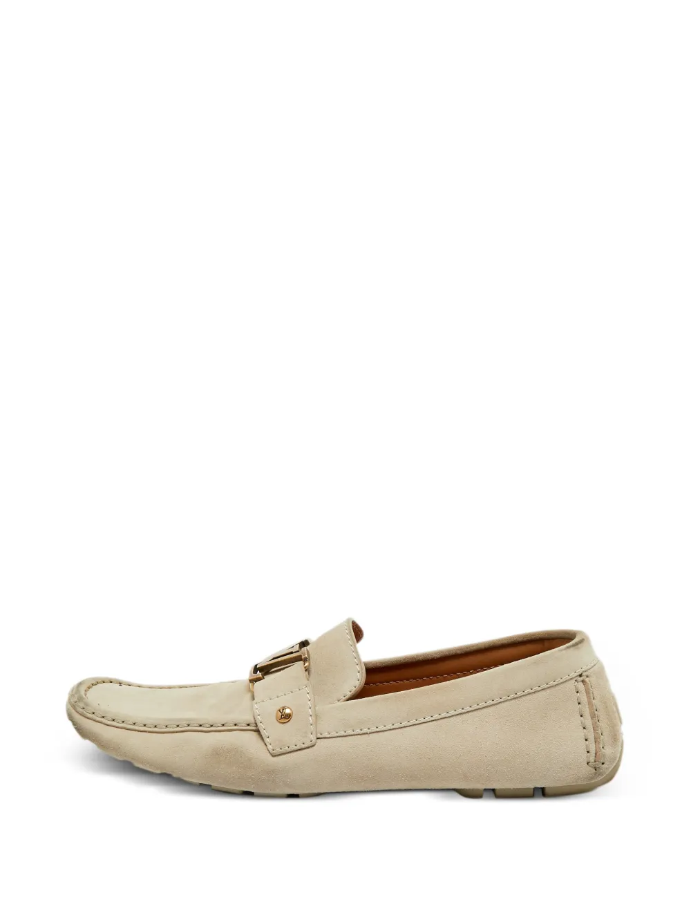 Louis Vuitton Pre-Owned Monte Carlo suede loafers - Weiß