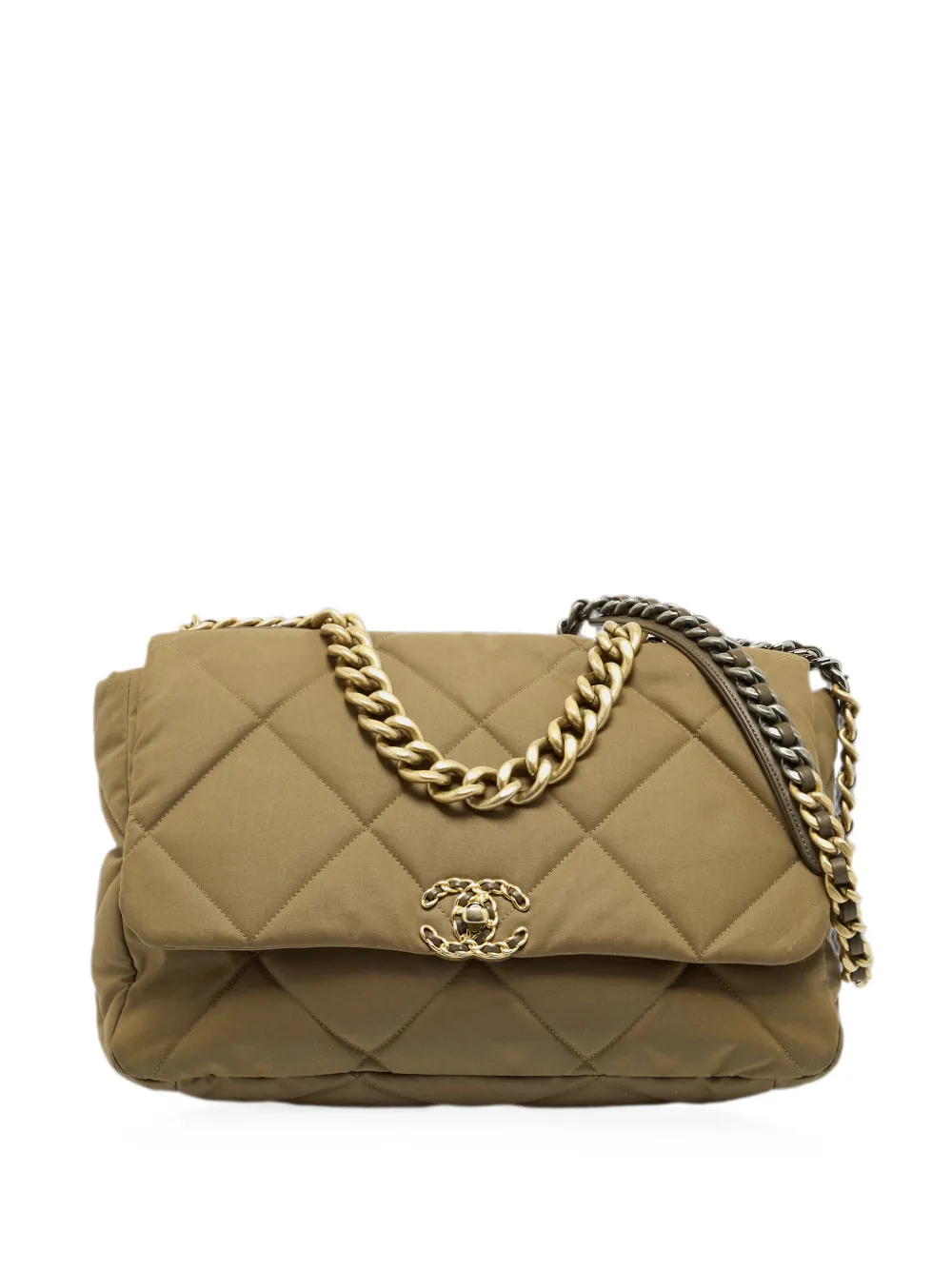 CHANEL Pre-Owned Borsa a spalla 19 Flap trapuntata 2020 - Verde