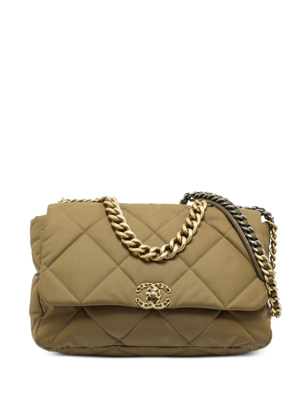 CHANEL Pre-Owned Borsa a spalla 19 Flap trapuntata 2020 - Verde