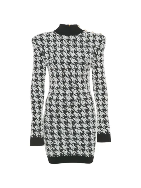 Balmain Pre-Owned houndstooth tweed dress