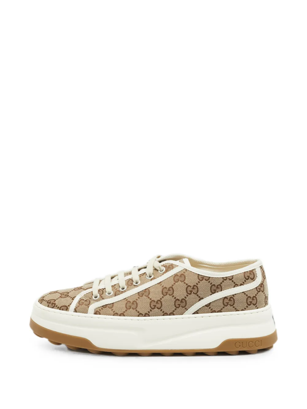 Gucci Pre-Owned Tennis 1977 lace-up sneakers - Braun