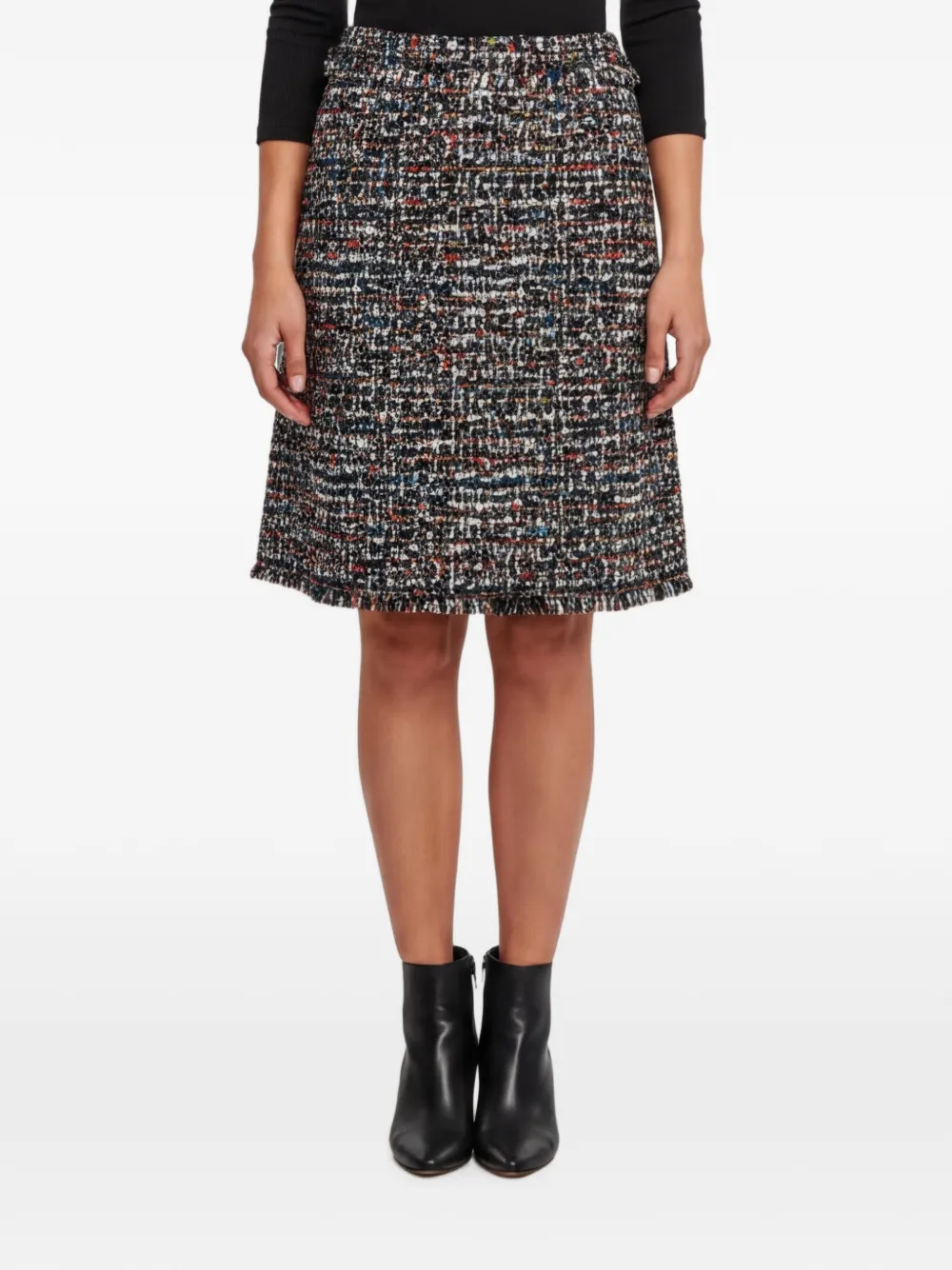 Etro Pre-Owned Minigonna in tweed - Nero