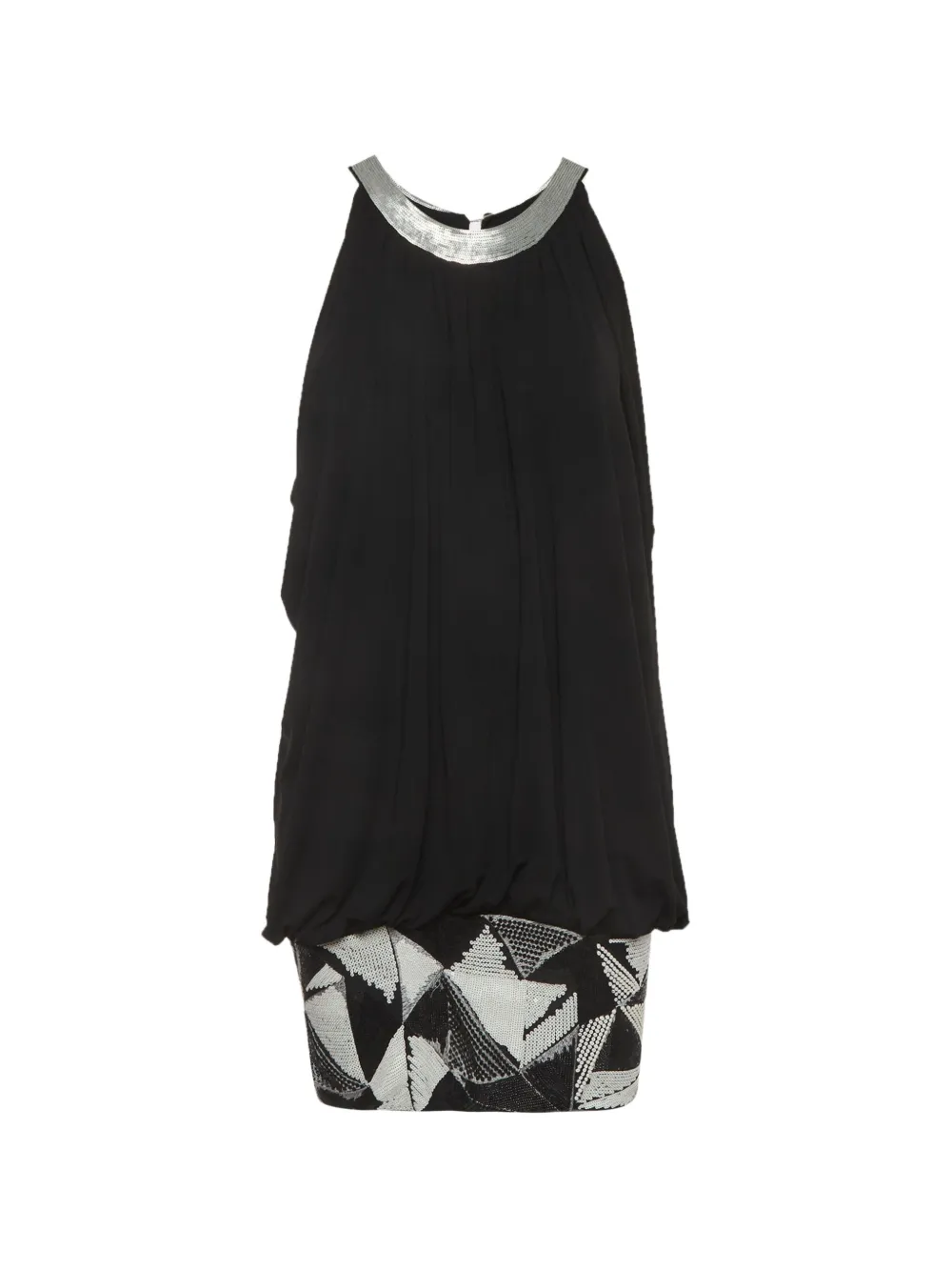 Fendi Pre-Owned sequined-draped mini dress - Black