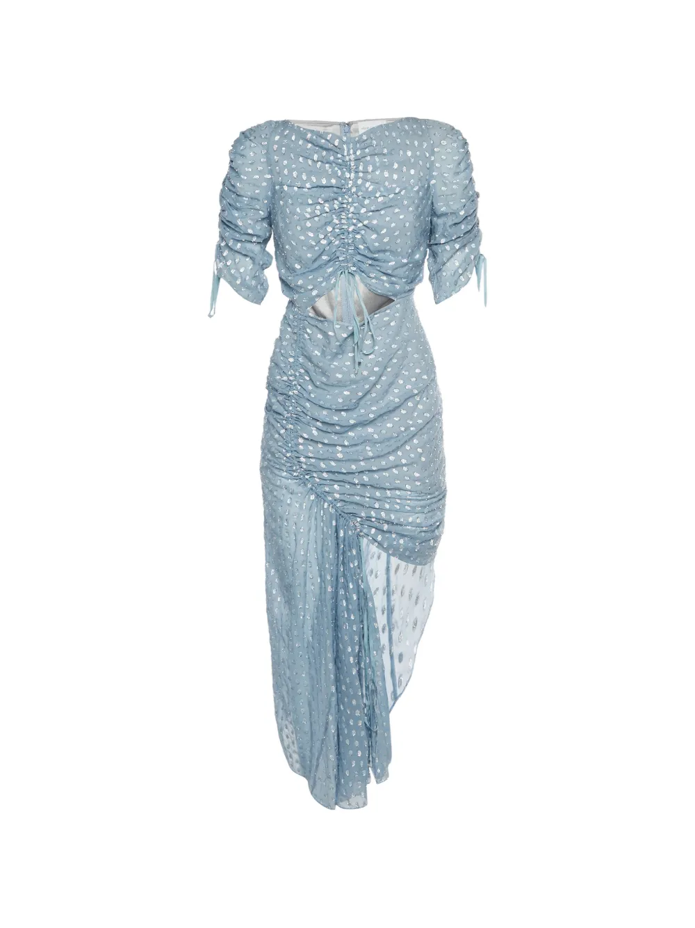 424 gathered cut-out midi dress - Blu