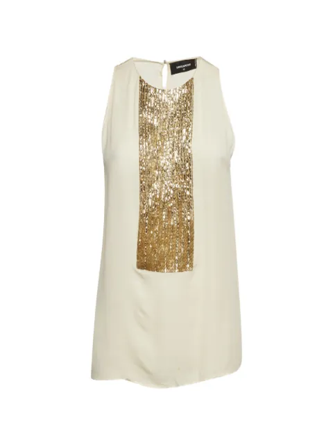 DSQUARED2 bead-embellished sleeveless tank top