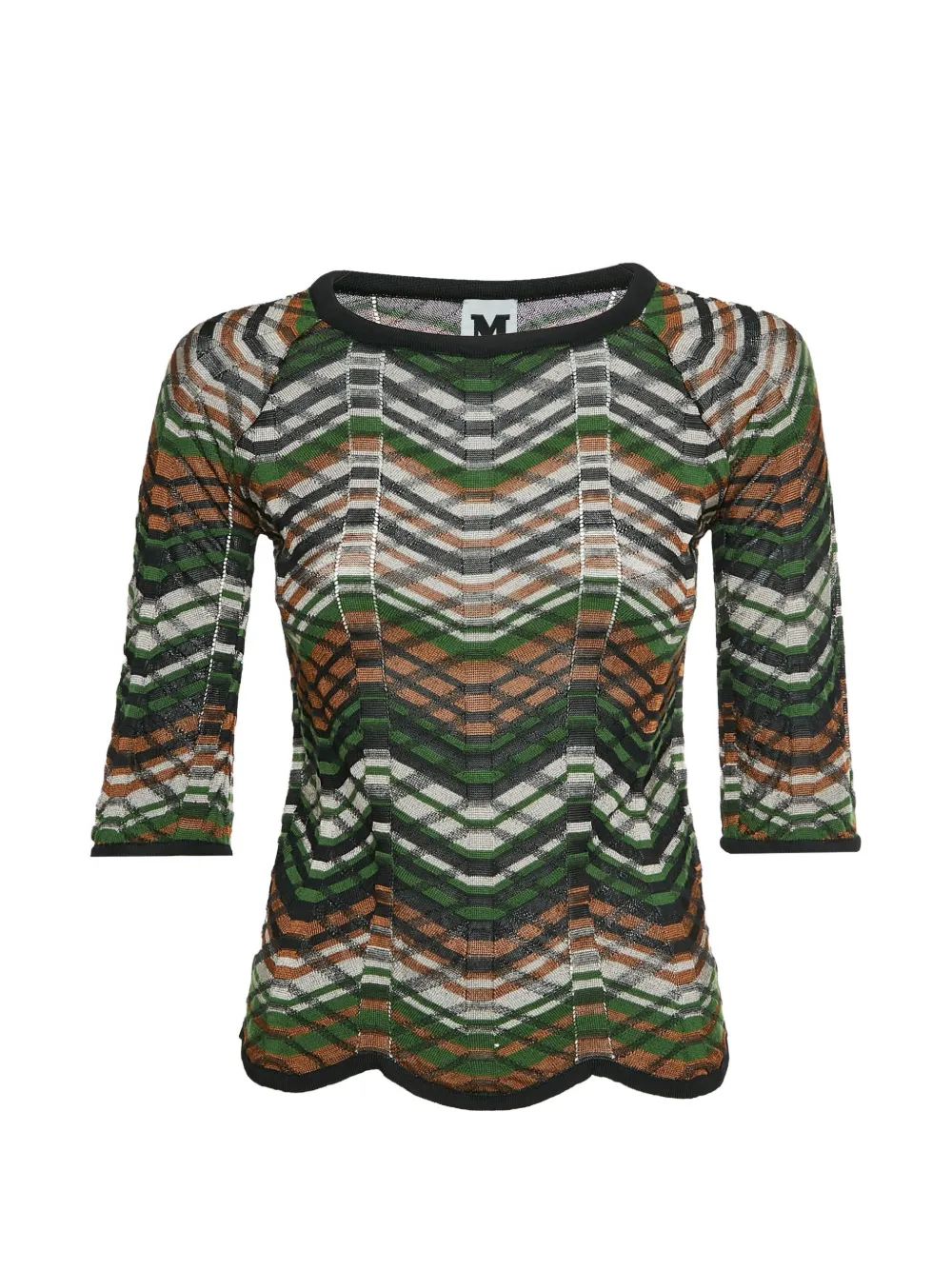 Missoni Pre-Owned scalloped sweater - Nero