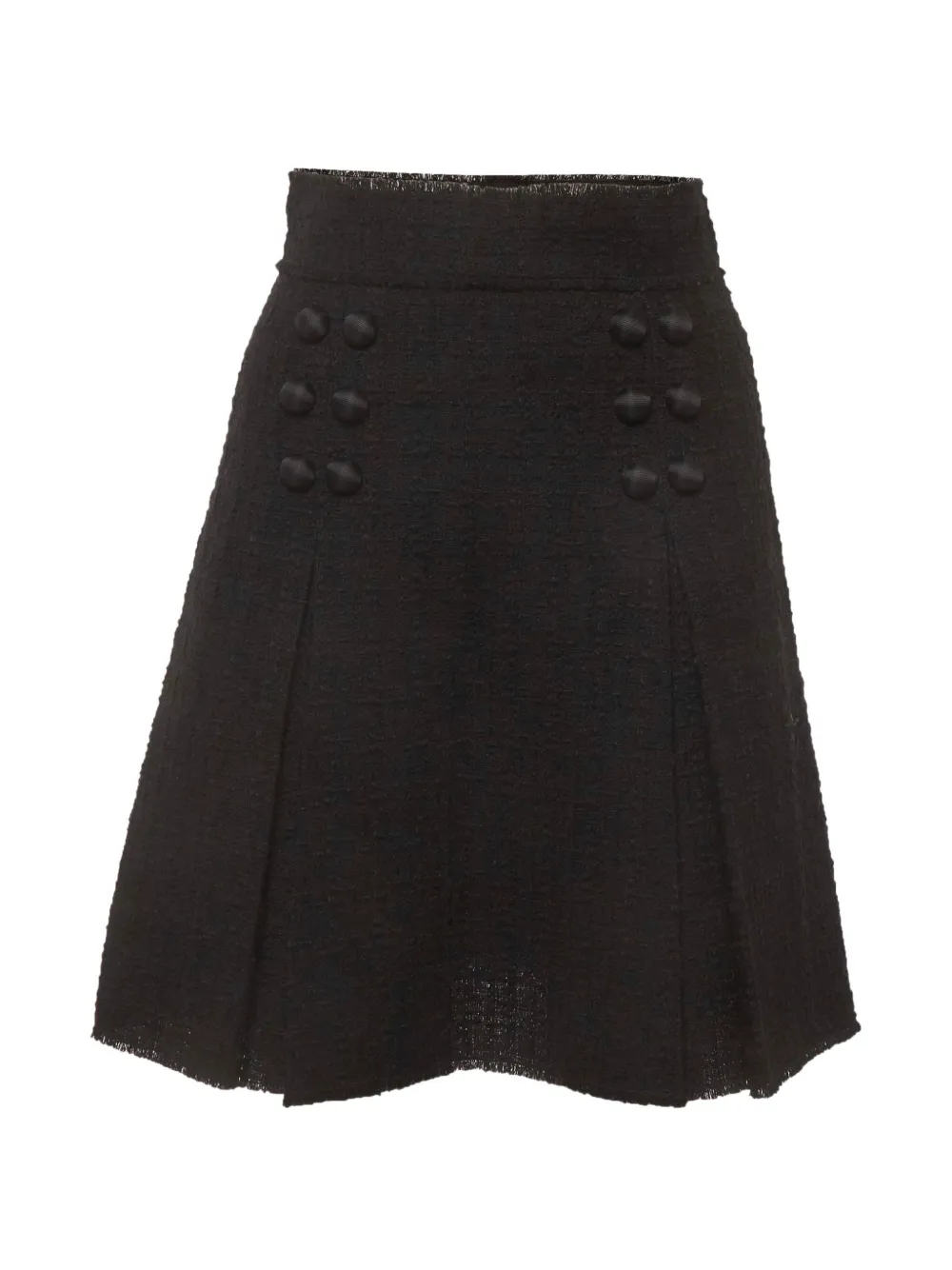 Dolce & Gabbana Pre-Owned pleated tweed-texture mini skirt - Schwarz