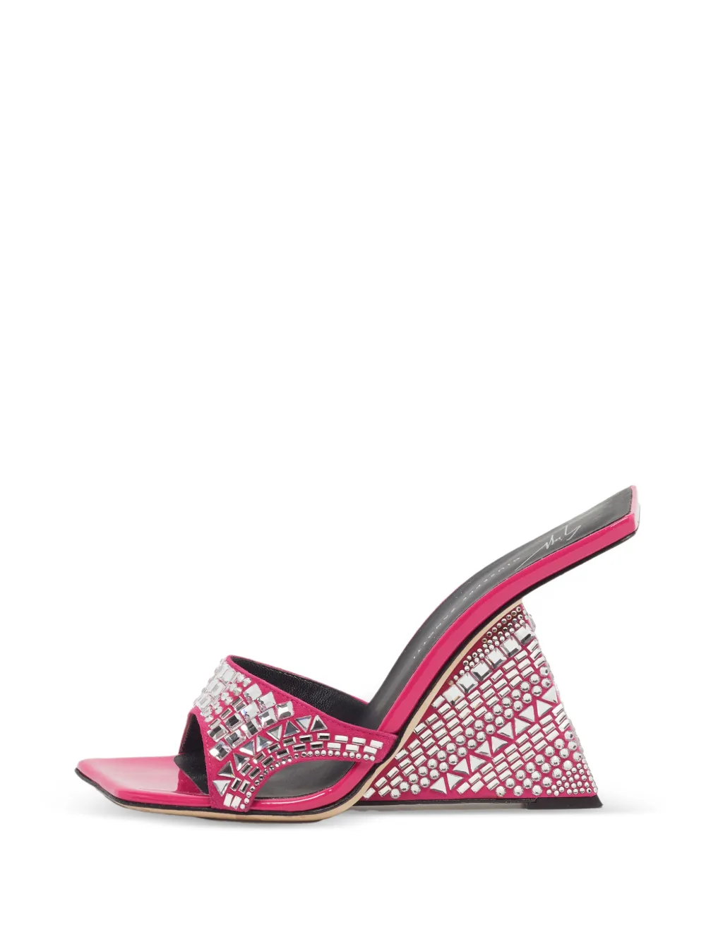Giuseppe Zanotti Vintage Sandali slides Tutankamon con cristalli - Rosa