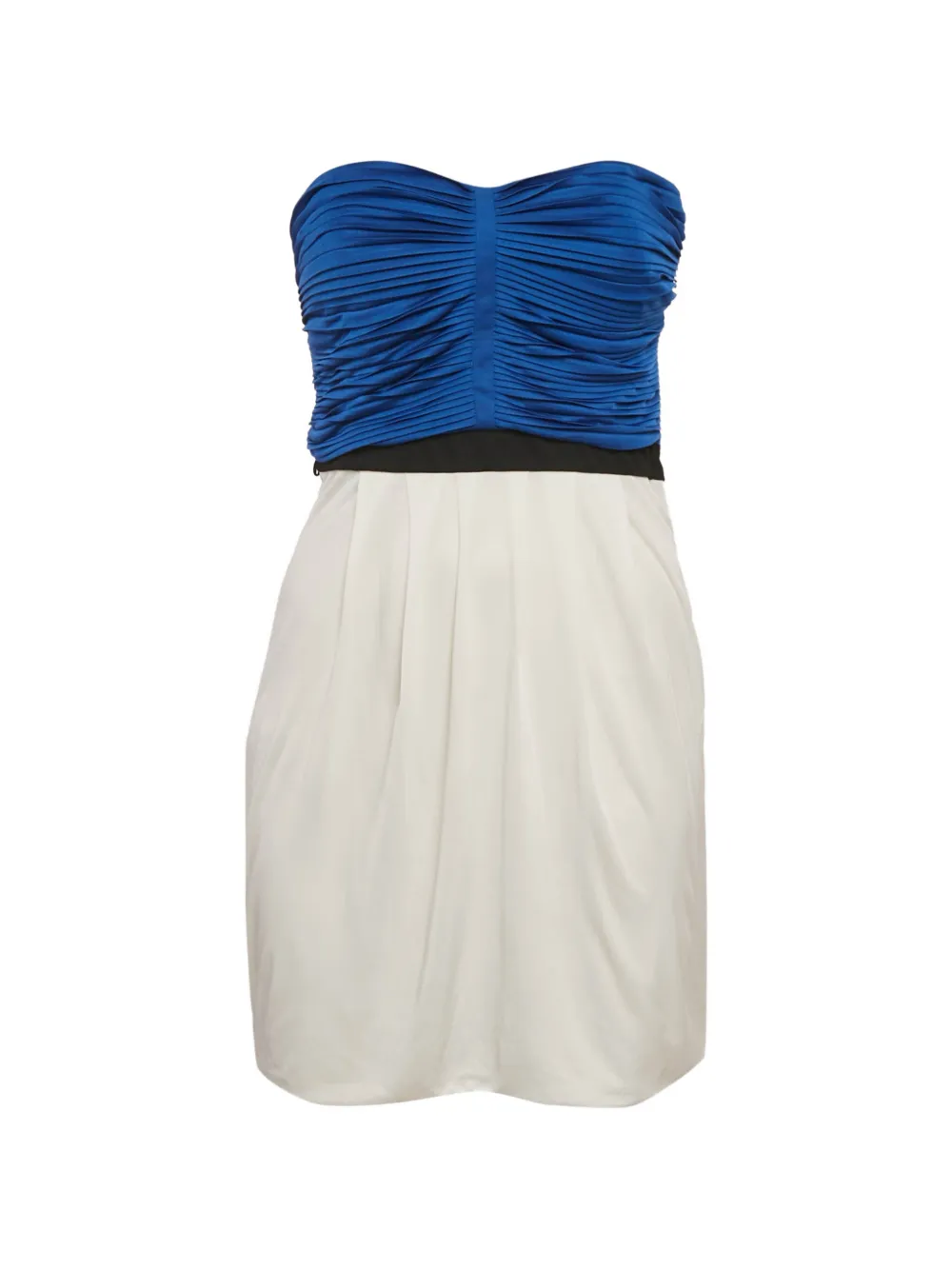 Gucci Pre-Owned pleated strapless mini dress - Bianco