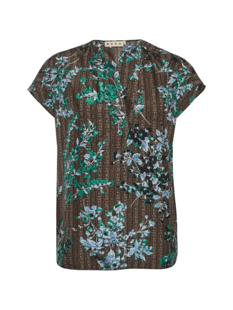 Marni Pre-Owned floral-print silk blouse