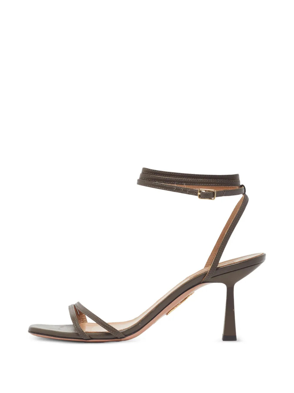 Aquazzura Sandali in pelle con tacco - Marrone