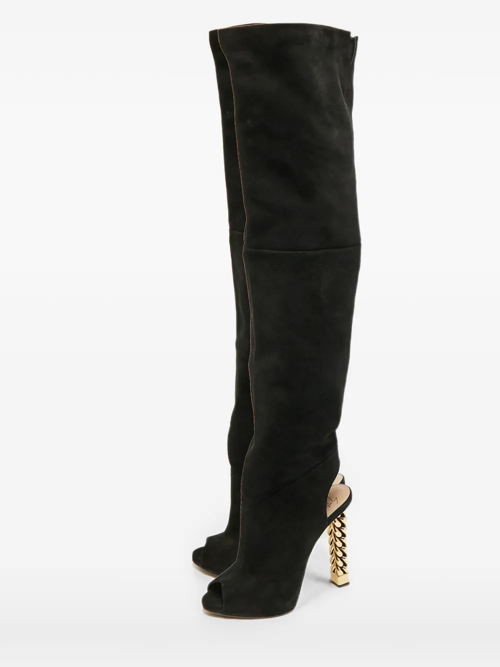 Giuseppe Zanotti Vintage chain-heel over-the-knee boots - Nero