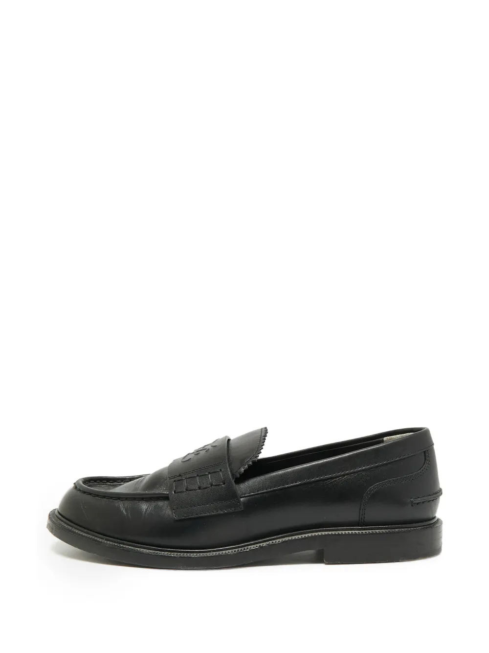 Fendi Pre-Owned Karligraphy leather loafers - Nero