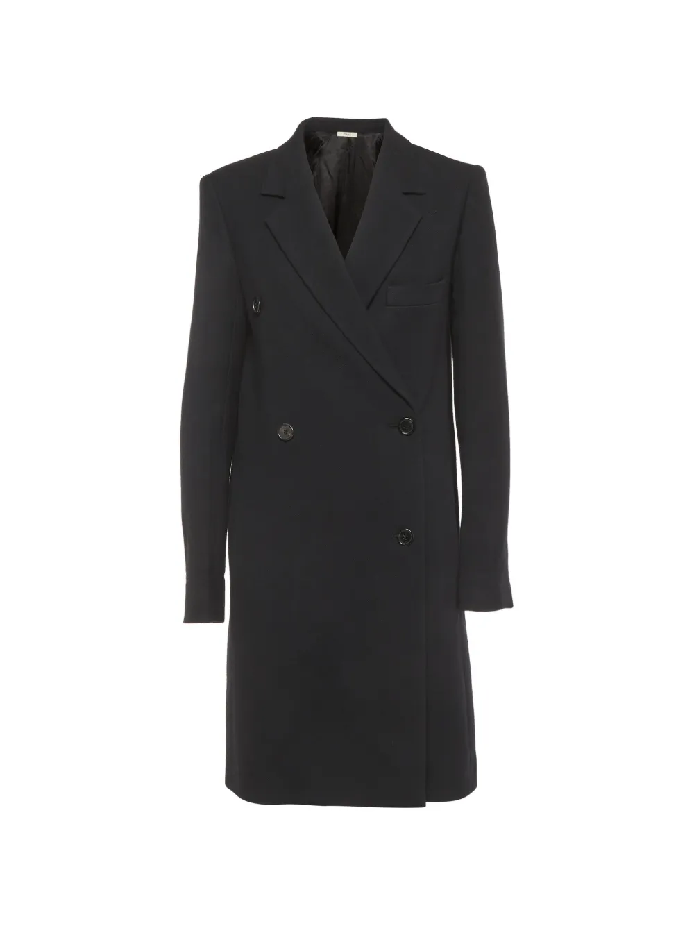 Celine Pre-Owned double-breasted wool coat - Black