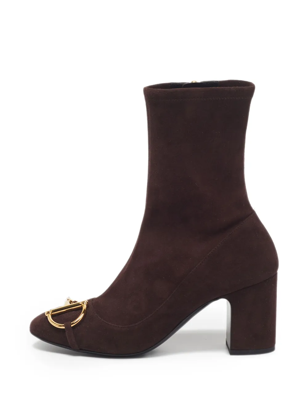Gucci Pre-Owned Horsebit suede ankle boots - Braun