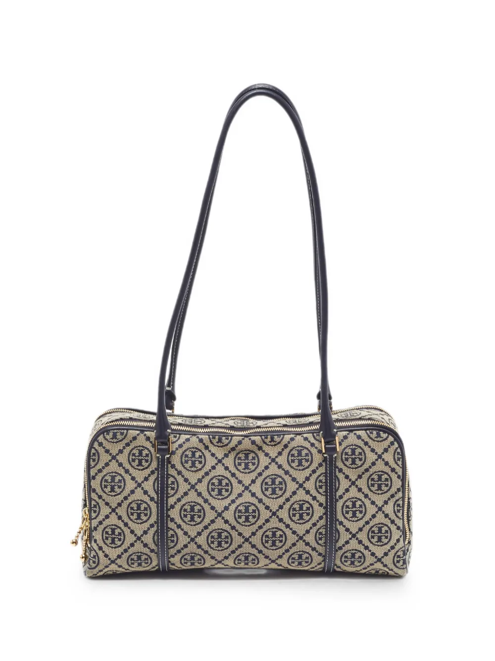 Pre-owned Tory Burch T Monogram Tote Bag In Neutral