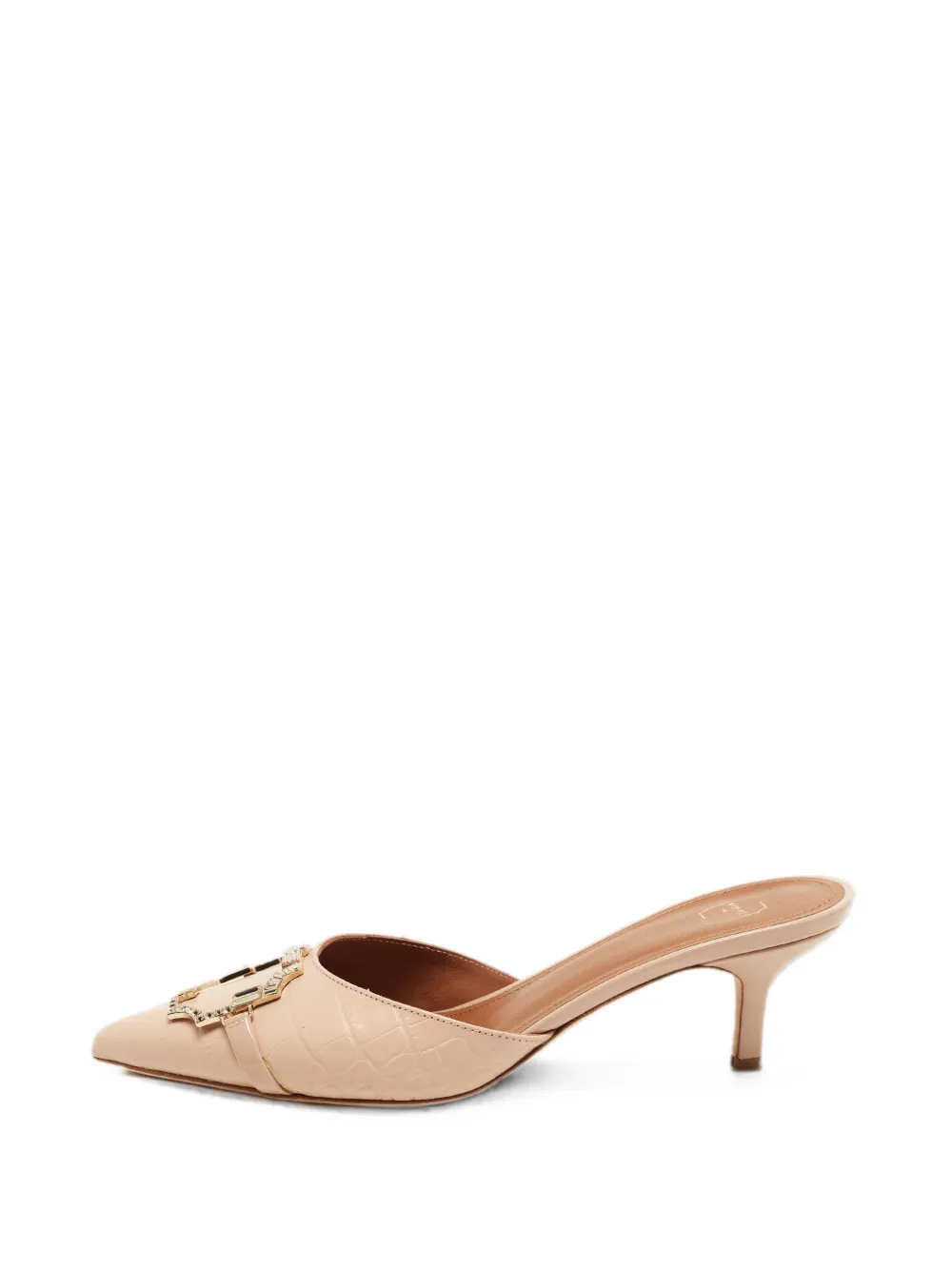 Malone Souliers Missy Mules mit Kroko-Optik - Nude