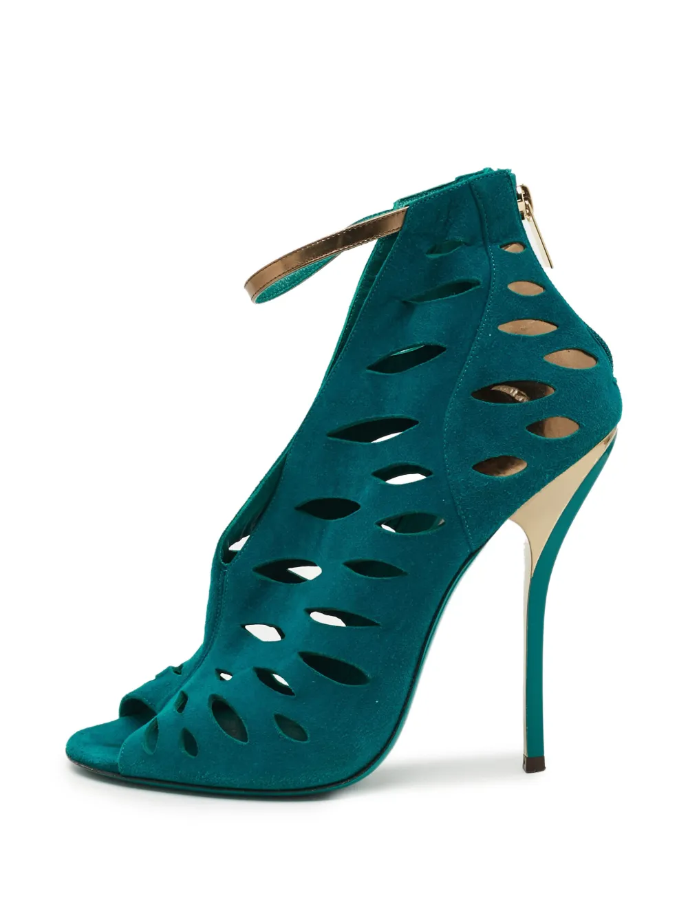 Jimmy Choo Pre-Owned cut-out ankle boots - Blau