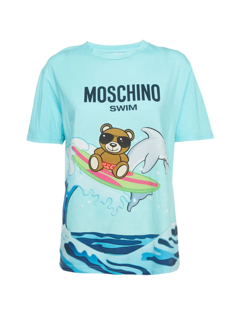 Moschino Pre-Owned Teddy Shark print T-shirt - Blu