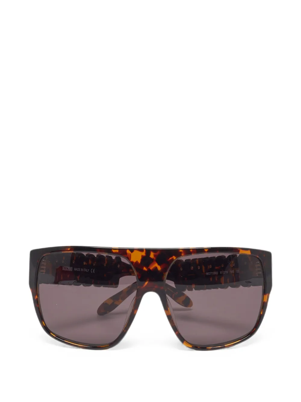Moschino Pre-Owned MO771S02 Logo oversized sunglasses - Marrone