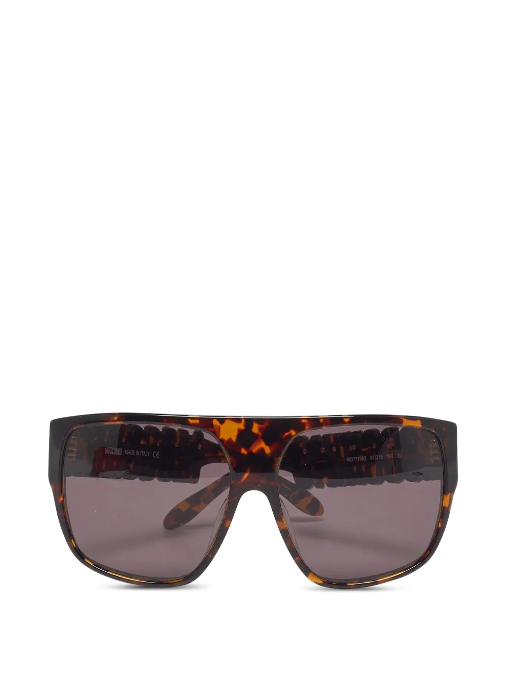 Moschino Pre-Owned MO771S02 Logo oversized sunglasses - Marrone