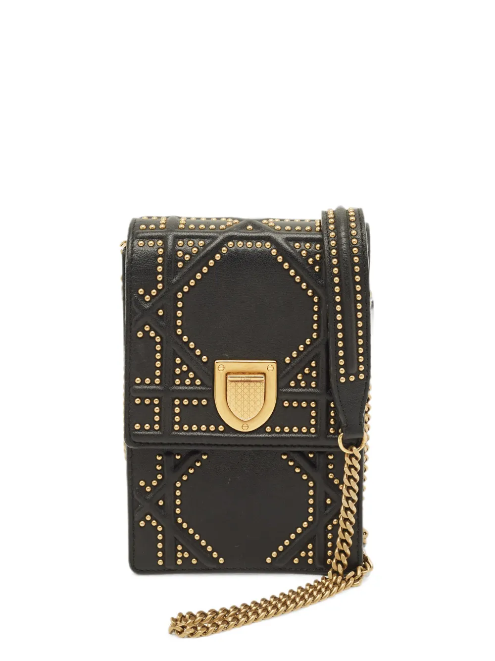 Christian Dior Pre-Owned 2018 Diorama studded mini bag - Nero