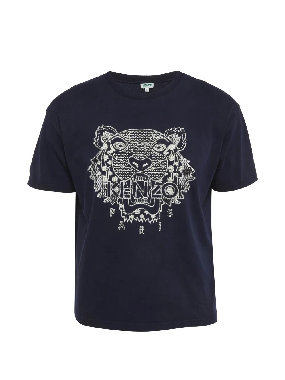 Kenzo Pre-Owned 로고 자수 티셔츠 | 블루 | Image 1