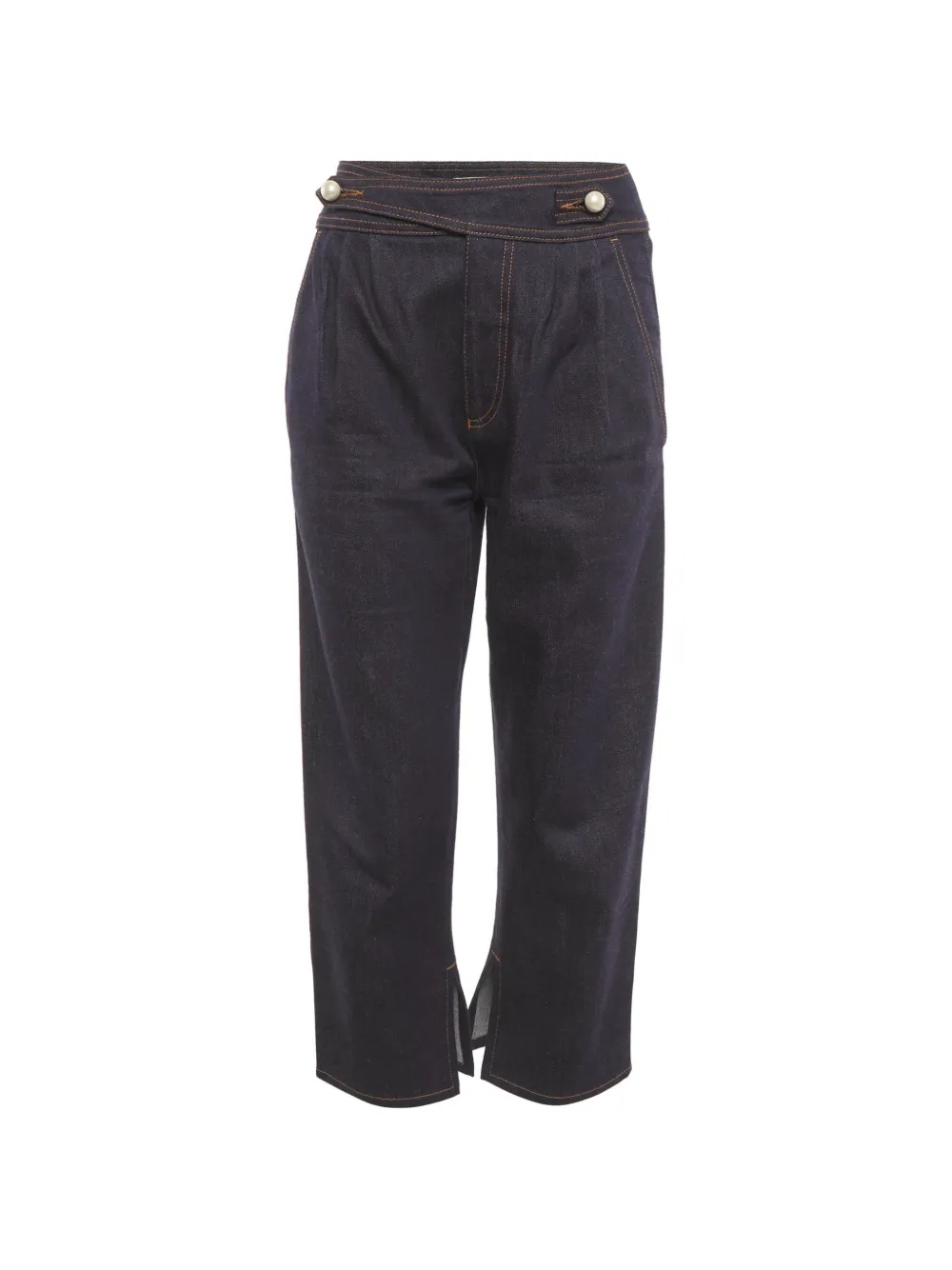 Fendi Pre-Owned Jeans a vita alta con pieghe - Blu