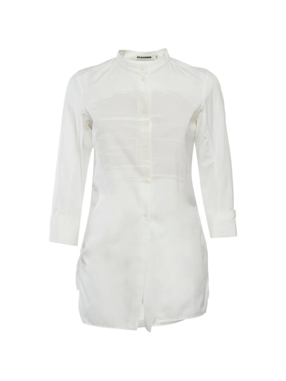 Jil Sander Pre-Owned band-collar shirt - Bianco