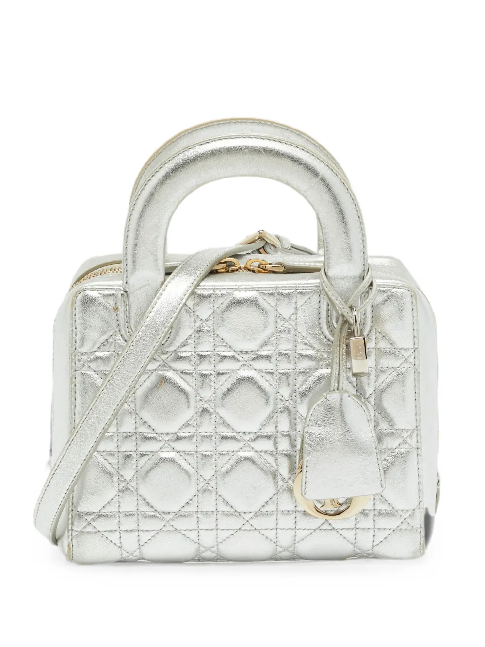 Christian Dior Pre-Owned 2011 Lily Cannage tote bag - Silver