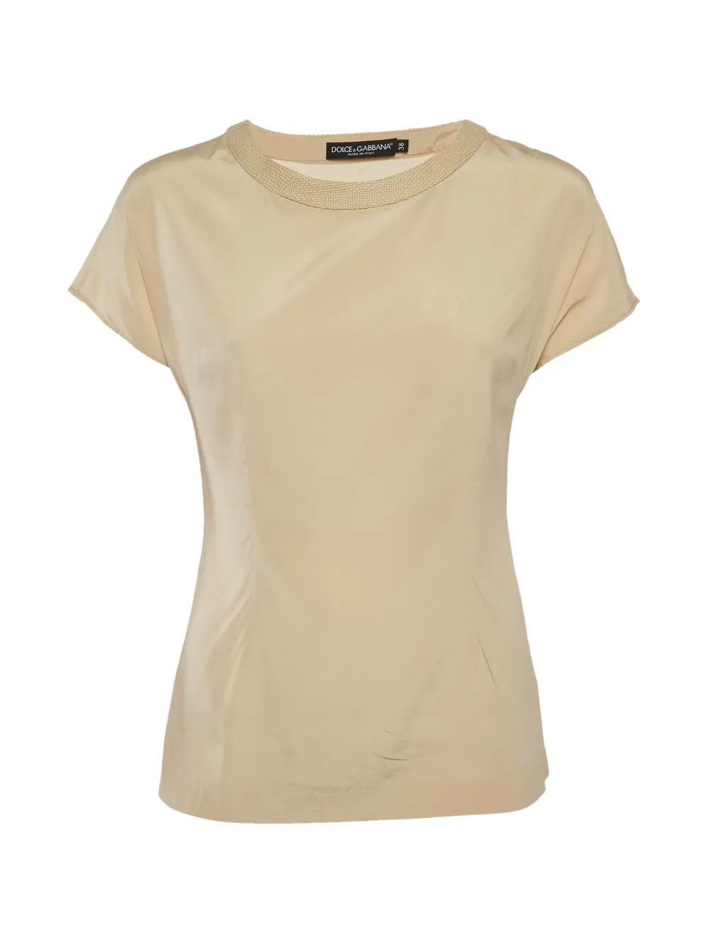 Dolce & Gabbana Pre-Owned Bateau-neck crepe top - Toni neutri