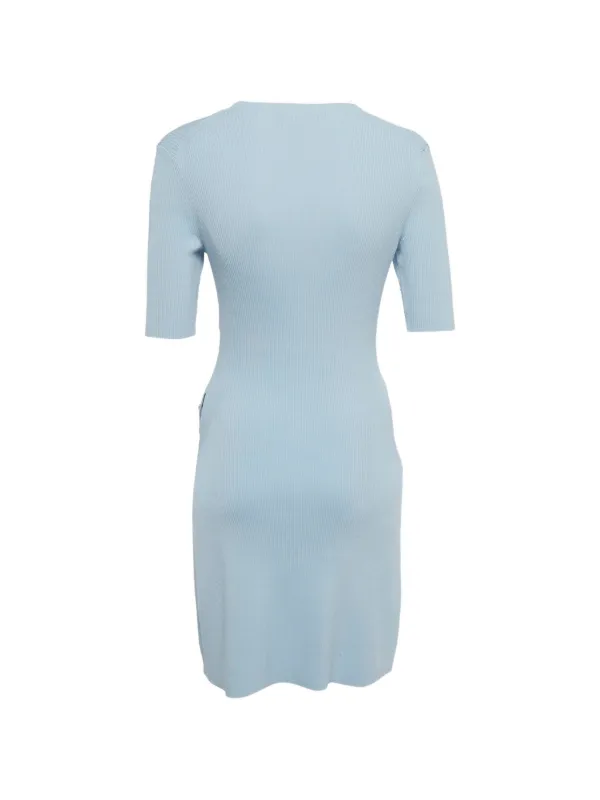 maje rib knit short dress Rib knit mini dress Blue For Women