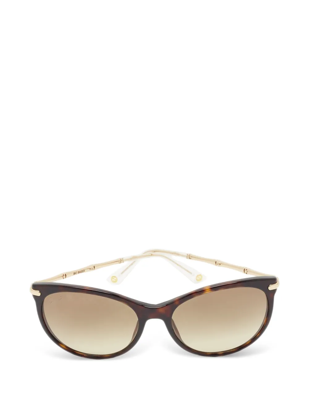Gucci Pre-Owned Bamboo cat-eye sunglasses - Marrone