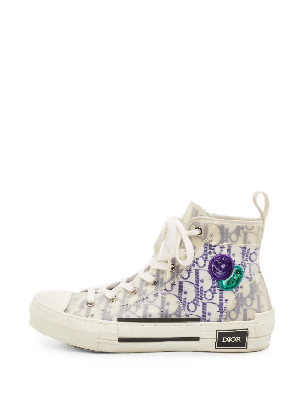 Christian Dior Pre-Owned B23 Oblique mesh sneakers - White
