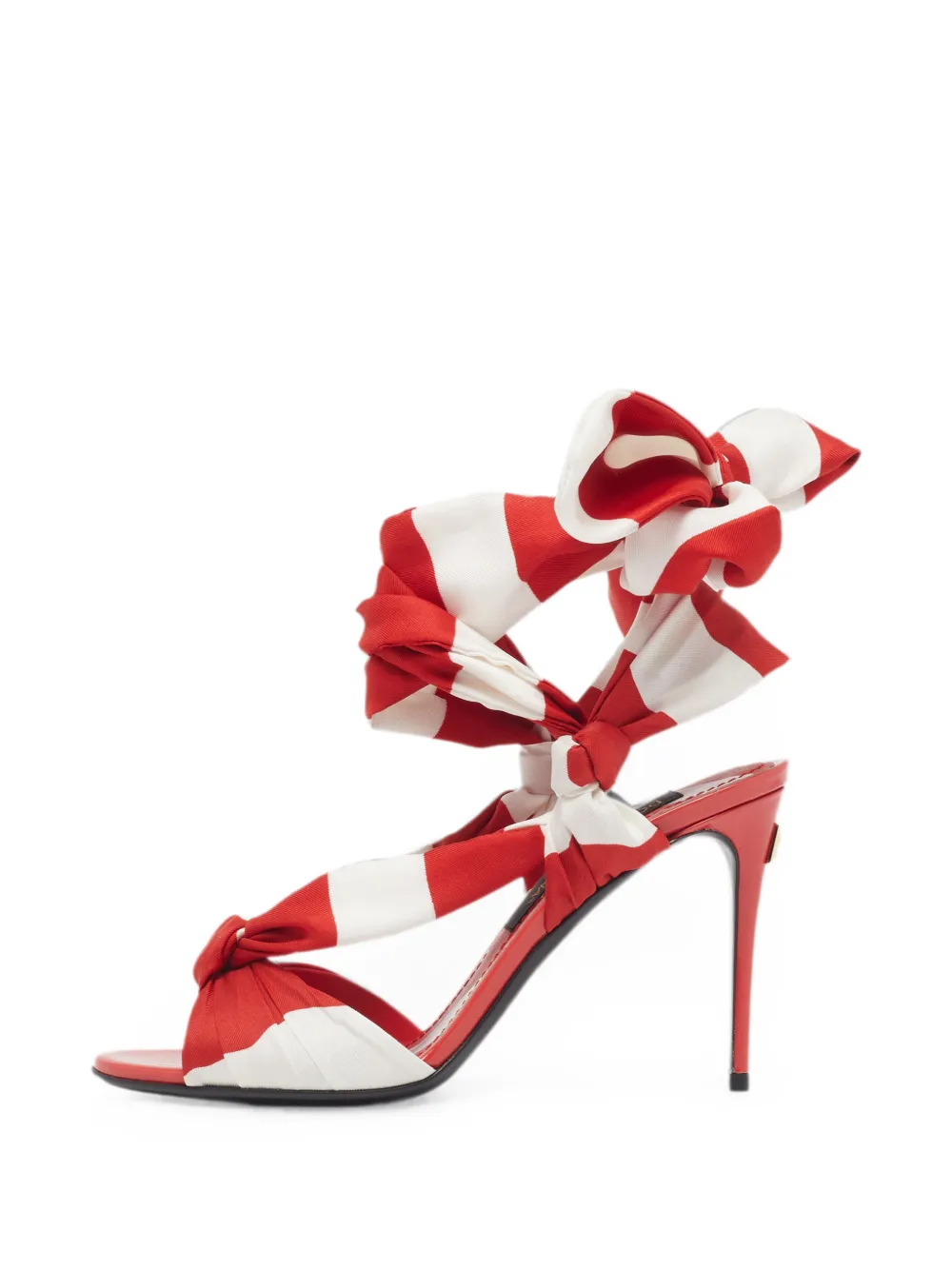 Dolce & Gabbana Pre-Owned Portofino ankle wrap sandals - Rosso