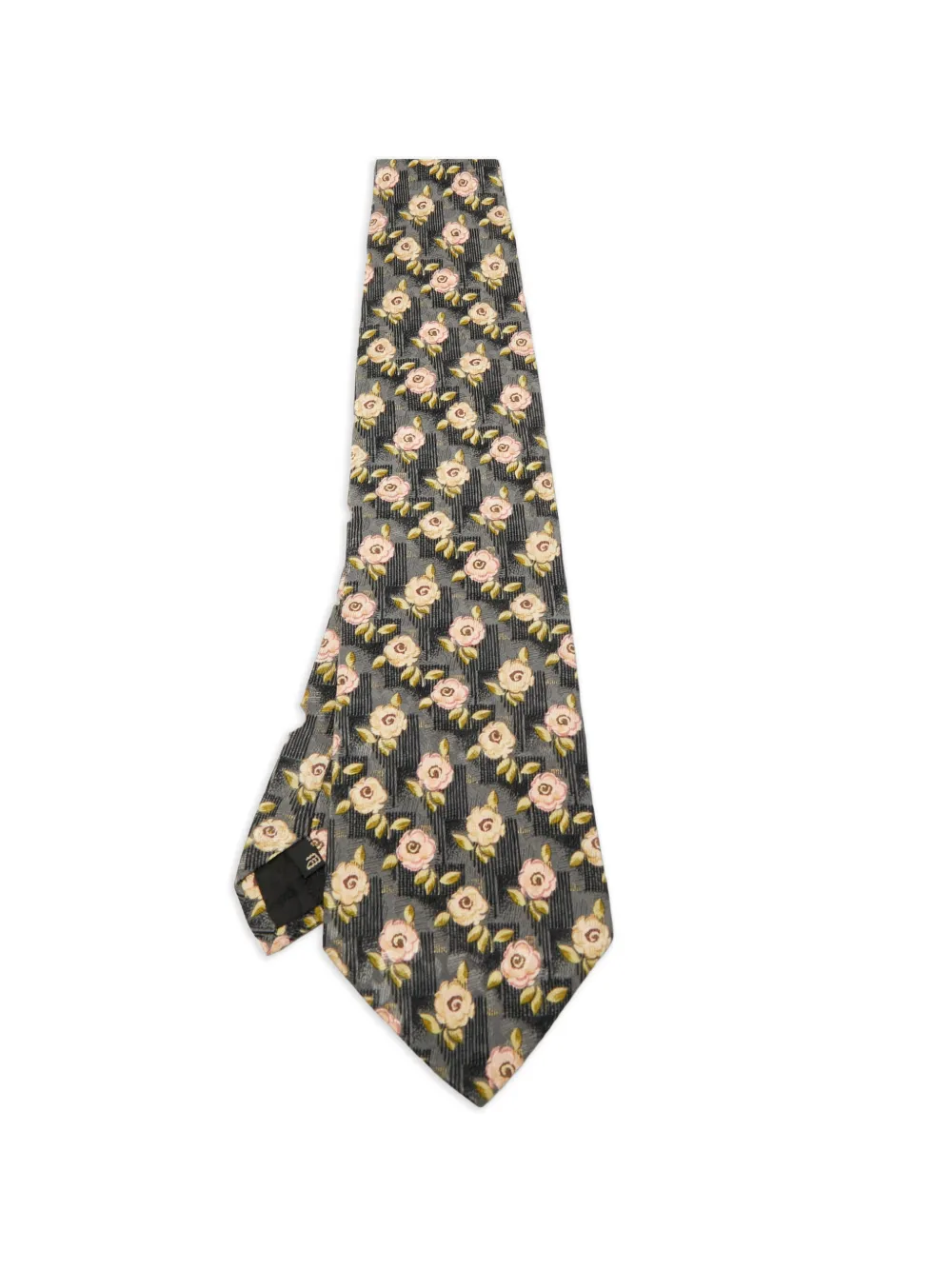 Ermenegildo Zegna Vintage Cravatta a fiori - Grigio